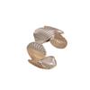 18K Gold Plated Shell Ring - Adjustable Stainless Steel, European & American Resort Style