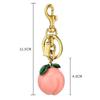Delicious Fruit Peach Pendant Keychain Cute Persimmon Charm Keyring For Women Men Bag Decoration Ornament Accessories Gift