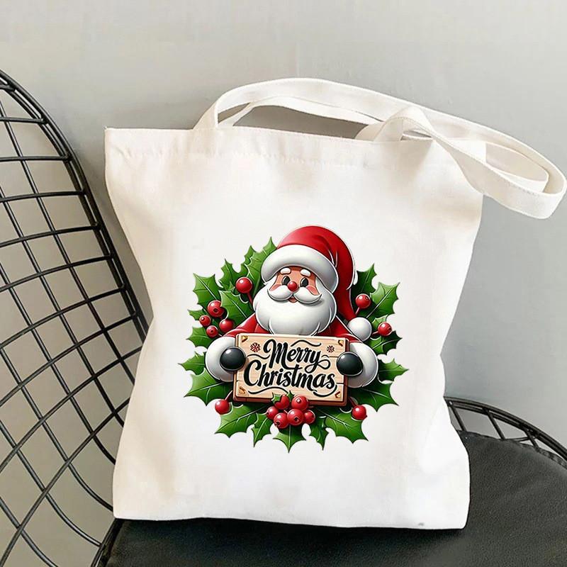 Christmas Handbag Multifunctional Large Capacity Fashion Shoulder Bag Student Canvas Bag