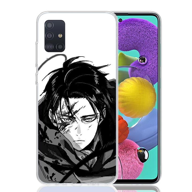 Attack-Titan Levi Phone Case For Samsung Galaxy A52 A32 A22 A12 A02S A50S A30S A51 A31 AA71 Note 20 Ultra 10 S10 Plus Galaxy A52