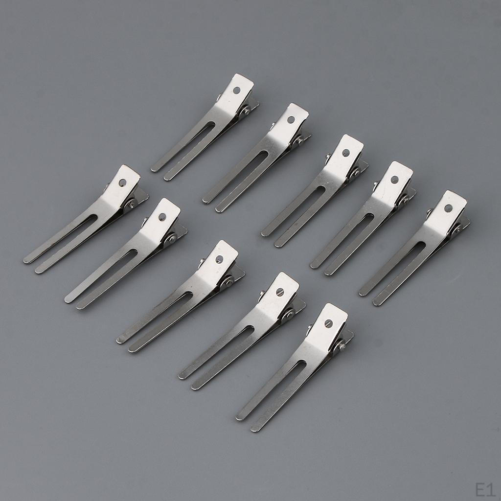 10pcs Double Prong Alligator Clips Hair Clip Bows Pin Crafts with Headwear