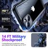 Shellbox Profesjonalne Wodoodporne Etui na Telefon dla IPhone 14 17Air 13 15 16 - 360 Pełne Pokrycie Odporne na Wstrząsy Pyłoszczelne IP68