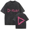 Vintage Washed Ed Sheeran Play Tour 2026 Pop Music TShirt Men Women Harajuku Fashion Fans Oversized T Shirt Hip Hop Streetwear
