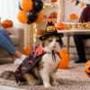 Adjustable Cat Wizard Cape Outfit Dark Style Dog Cat Bat Cape  All-Season Wear