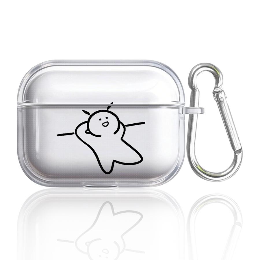 Cartoon Matchman Case For Airpods 2 1 Pro2 4 3 Pro3 Pro Clear Earphone Cases Cover