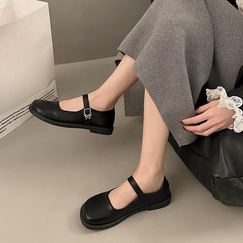 

Модные женские туфли дерби, мягкие женские туфли в британском стиле, повседневные кроссовки, универсальные, с неглубоким носком, модные, с круглым носком, кожаные, новые, платье 35 чёрный