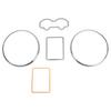 Chrome Dashboard Dial Rings Silver Gauge Dial Rings Decoration Frame Kit for VW Golf MKIV 97-03 Jetta Bora MKIV 99-05