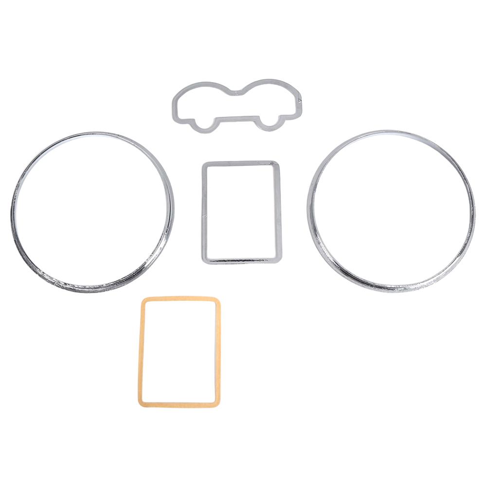 Chrome Dashboard Dial Rings Silver Gauge Dial Rings Decoration Frame Kit for VW Golf MKIV 97-03 Jetta Bora MKIV 99-05
