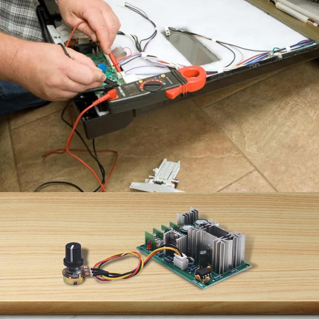 1 Stück 20A DC10-60V Motor Drehzahlregler Modul Dimmer Stromregler Digitalanzeige Entladeregulierung Für DC Bürstenmotoren