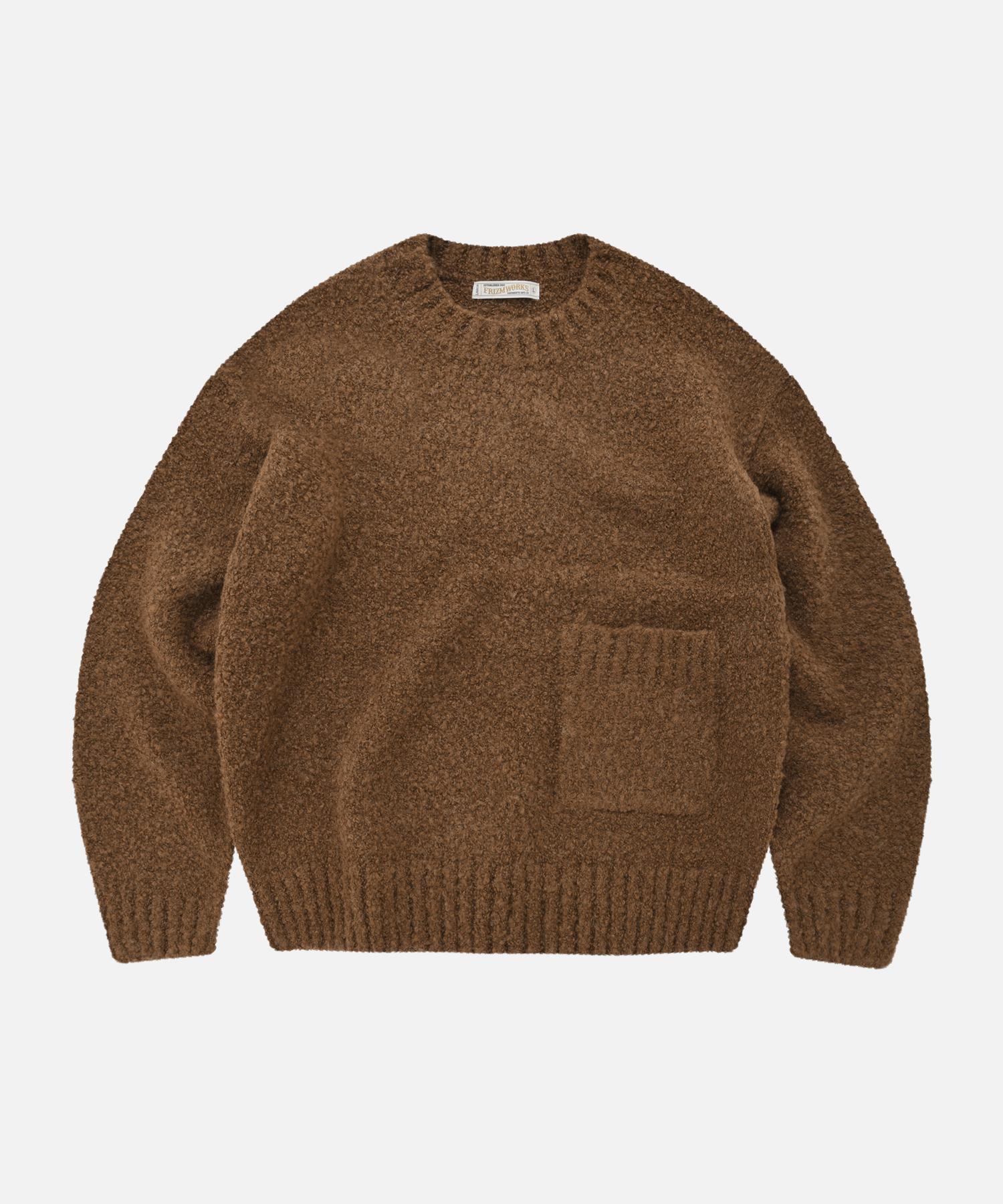 Prism Works Alpaca Boucle Knit _ Brown Brown/M