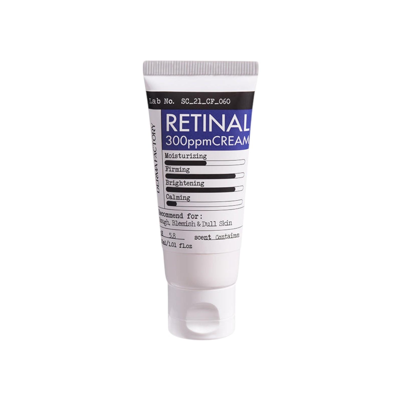 Derma Factory Retinal 300ppm Cream Anti-Wrinkle Firming & Skin Renewal Treatment 30ml