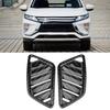 2Pcs Interior Upper Air Vent Outlet Cover Trim for Mitsubishi Eclipse Cross 17 18 Carbon Fiber