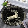 Deer In the Forest Round Area Rug,Carpet Rug for Living Room Bedroom Sofa Playroom Decor,Non-slip Floor Mat