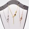 5pcs Adjustable Needle Clasp Beading Necklace Flat O Chain Fashionable Women's Jewelry Making Craft Accessory