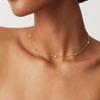 WOSTU Mossanite Station Wedding Chain Necklace For Women 925 Sterling Silver 18K Gold Diamond Cut BTY Layering Choker Necklaces