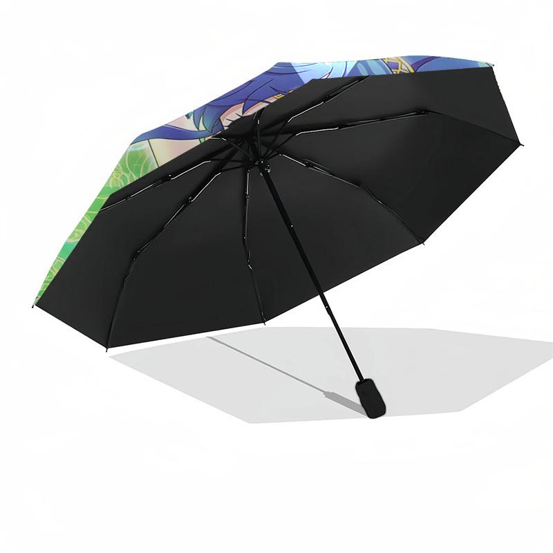1pc Princess Tutu Outdoor Umbrella - Automatic Opening/Closing, Portable 3-Fold Design, 8-Bone Iron Frame, Perfect Gift for Fans, Travelers, Daily Use