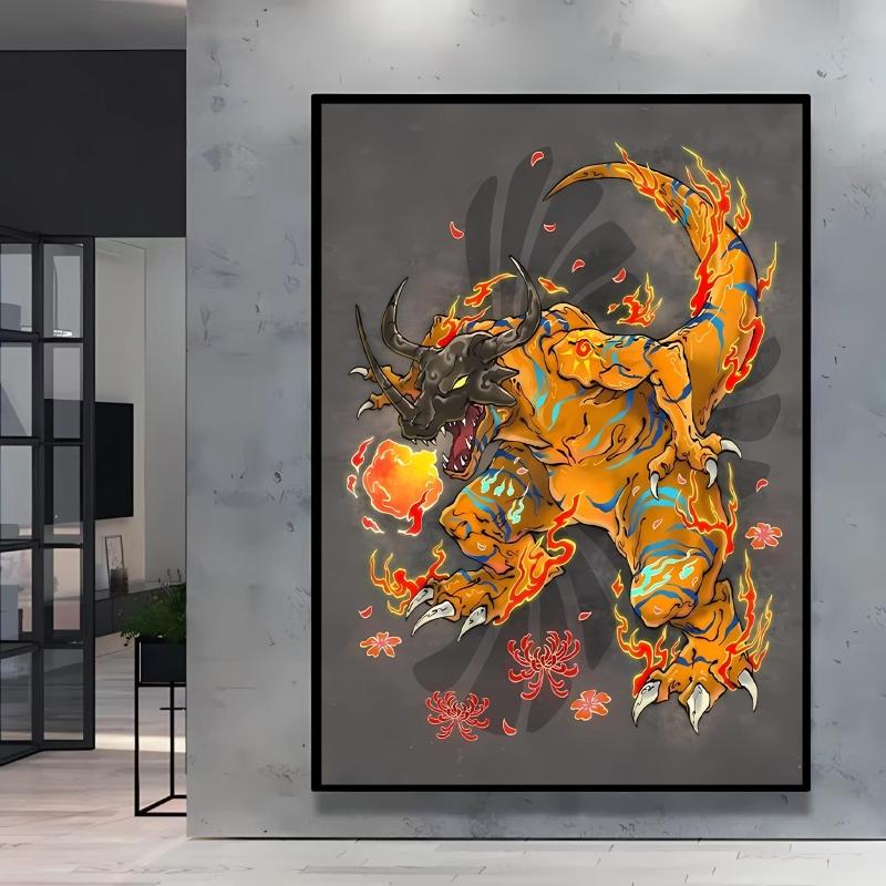 Print on Canvas Pokemon Swampert Poster Comics Pictures Not Fading Home Living Room Bedroom Wall Decoration Friends Gifts