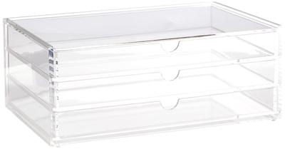 MUJI Stackable Acrylic 3 W X 17cm D X 10cm Product 15915507 Case, Horizontal, Tiers, Approx. 25.5cm H, Number