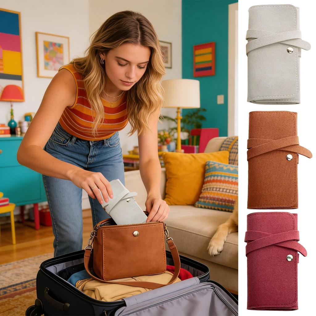 Schmuckrollen-Organizer Reise Tragbare Schmuckrolle Faltbare Ohrring-Aufbewahrungstasche Für Frauen Ehefrau Freundin Reisende Hochzeit &