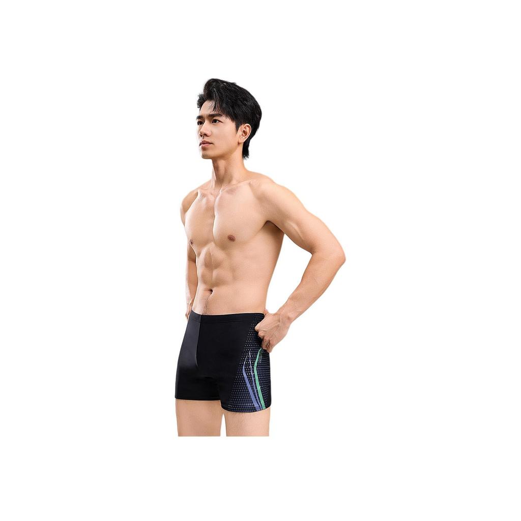 Li-Ning Quick-Drying Breathable Comfortable Sports Swim Shorts Men swimwear Black LNKW025-1