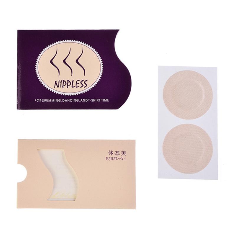 5 Pair Non-Woven Fabrics Round Shaped Chest Paste Traceless Nipple Covers Disposable Tape Stick