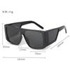 STORY Fashion Wide Legged Shield Sunglasses Women Men Luxury Designer Futurist Flat Top Leopard Square S6938G