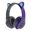 RGB Cat Ear Headband Bluetooth Gaming Headset with Wired Option