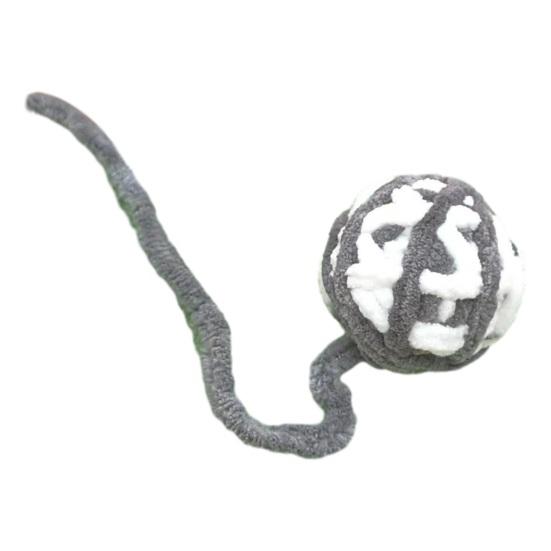 Interaktywna zabawka dla kota w kształcie kuli z dzwonkiem, odporna na zadrapania, zabawna, interaktywna, pluszowa, jasna