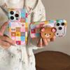 Plaid Panda Meow Magnetic Phone Case for iPhone17/16ProMax/15Pro - Cartoon Design for Women