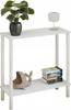 Konsola Loft Z Półką 80X30X80 Cm Metalowa Biała Do Przedpokoju