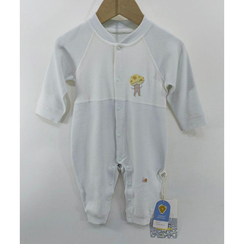 

2024 New Children s Spring and Autumn Cotton Button-Up Jumpsuit Baby Cartoon Romper Infant Onesie Light Blue 66/48