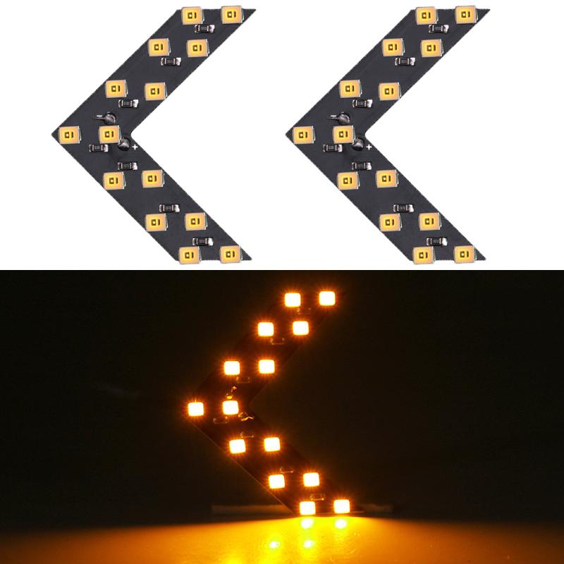 2Pcs Car Rearview Mirror Indicator LED Turn Signal Light Safety Driving Warning Light 14SMD 12V LED Rearview Mirror Mirror Light