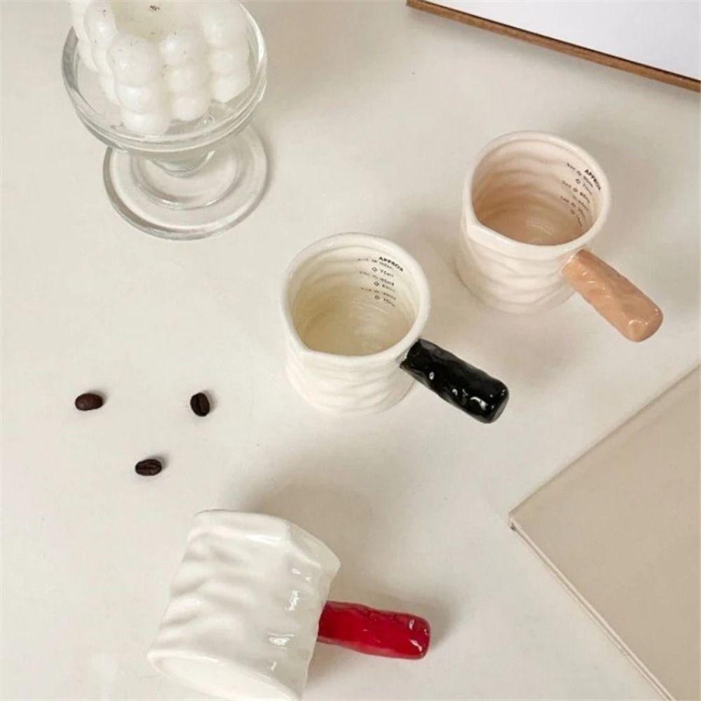 With Handle Ceramic Milk Jug Heat-resistant Coffee Extraction Cup Exquisite Small Milk Jar  Spice