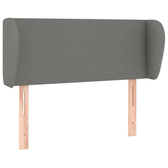 VidaXL Headboard with Ears Dark Grey 103x23x78-88 Cm Fabric3116855