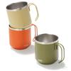 Marutatsu CAMPS 350ml Stainless Steel Mug, Double-Layered, Insulated, Stylish, Perfect for Camping and Outdoors (3-Color Set: Orange, Beige, and Green
