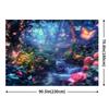 1 Piece, Magic Garden Polyester Fiber Festival, Giant Butterflies and Spring Flowers, Princess-themed Background Fabric