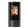 Wood Burning Steel Stove KRATKI ERIK Ø 150 5,5 kW Decorative Ceramics SERPENTINO