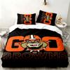 Cleveland Browns 3pc Set Perfect for Bedroom Use Comfortable Bedding Set Includes a Duvet Cover and Two Pillowcases Ideal Birthday or Christmas Gift