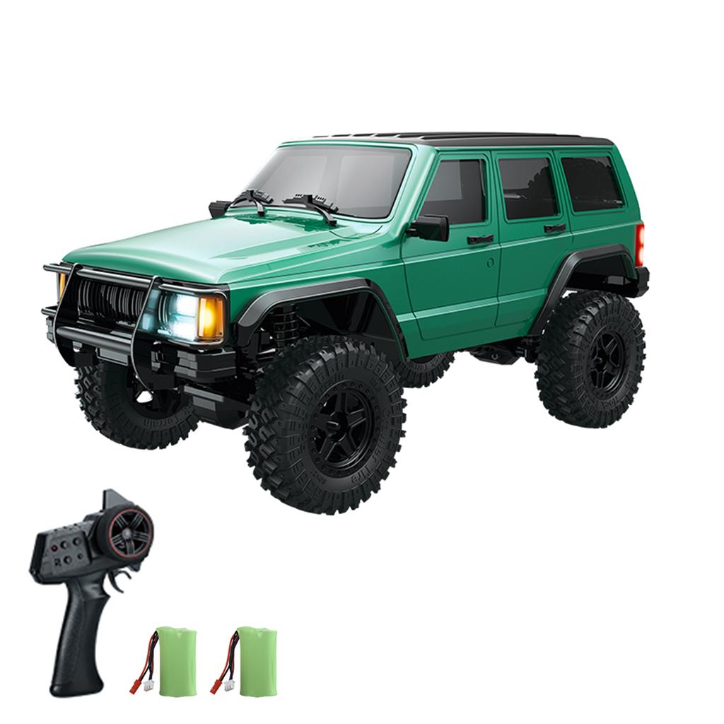 Remote Control Car, 2.4GHz 4WD Rechargeable Electric Off-Road Vehicle with LED Lights 3 Batteries, 1