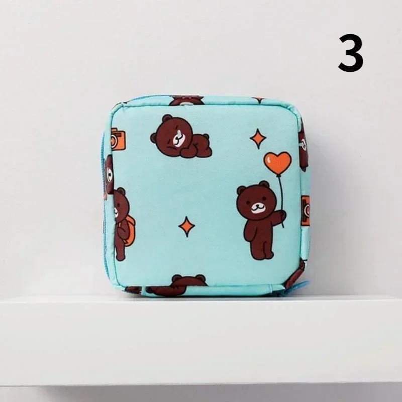 Cute Style Multifunctional Cartoon Storage Bag Student Sanitary Napkins Sanitary Cotton Portable Large Capacity Purses Card Bags