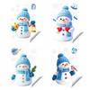 Holiday Decorative Gifts for Friends Christmas Window Clings, Cute Cartoon Snowman Stickers, Winter Snowflake Double-Sided Wall Stickers Static Glass