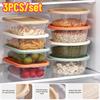Round Food Fresh Keeping Box with Lids Plastic Grains Storage Jar Microwaveable High Temperature Resistant 250/550/1100/2050ml