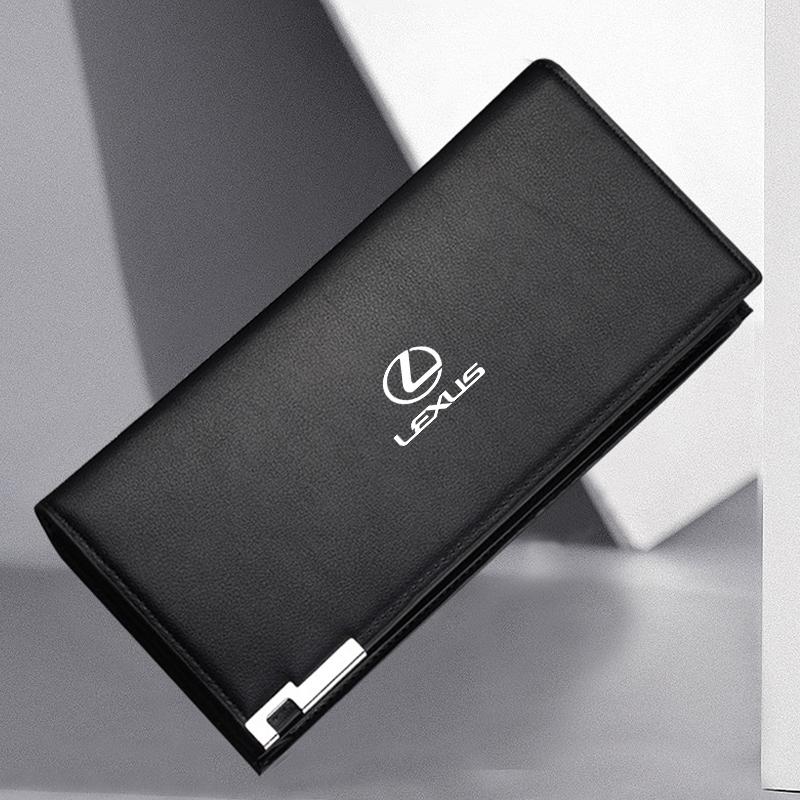 Car Styling Men's Wallet Driver's License Card Case Holder Coin Purse For Lexus IS250 IS200 CT200h GS300 LS430 RX450h LX570 IS30
