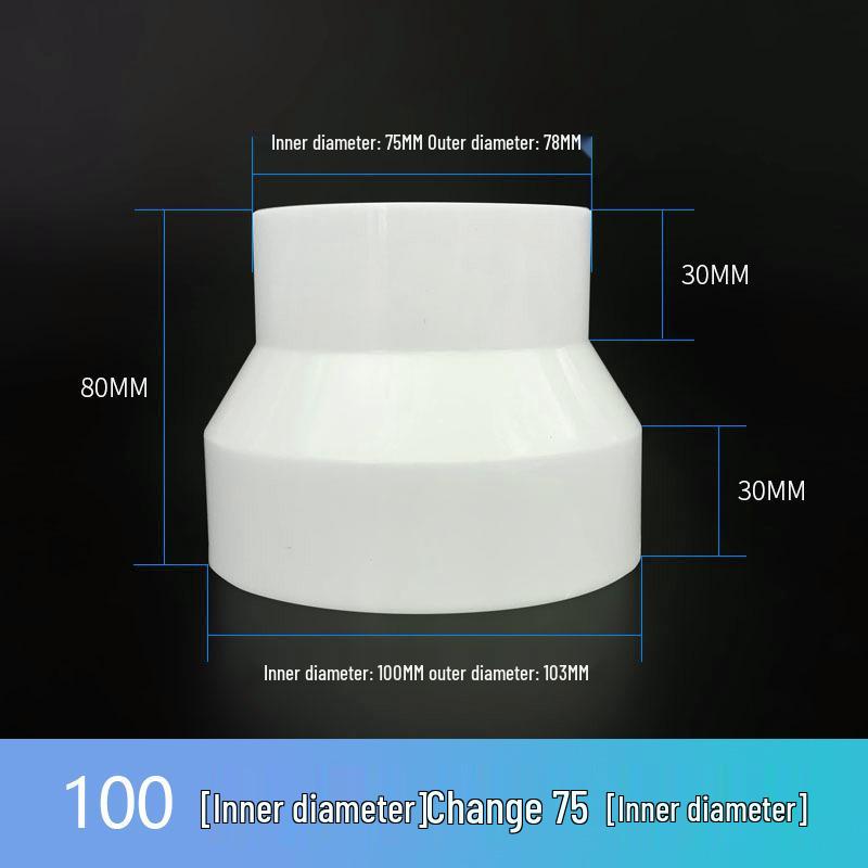 Large To Small Plastic Ventilation Exhaust Pipe Reducer Connector