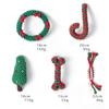 Good-7 Pieces Christmas Set Pet Cotton Rope Teeth Cleaning Dog Rope Christmas Chewing Training