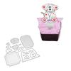 Candy Basket Dog Decoration Frame Metal Silvery Stencil Embossing Cutting Dies For Diy Scrapbooking Paper Album Cards Making