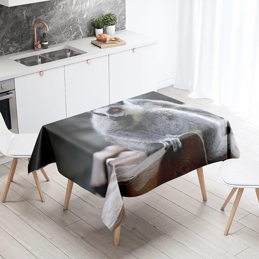 Meerkat Tablecloth Cute Animal  Anti-Stain Waterproof Rectangular Kitchen Table Home Decoration