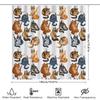 Katzen-Duschvorhang Niedliches Kätzchenmuster Badezimmer-Dekoration Waschbarer Wasserdichter Stoff Heimdekoration Vintage Tierliebhaber Geschenkidee Wand