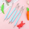 5Pcs Double Head Silicone Carving Pen DIY Ceramic Tool Clay Soft Clay Plastic Knife Carving Pen Nail Tool Drilling Pen Set