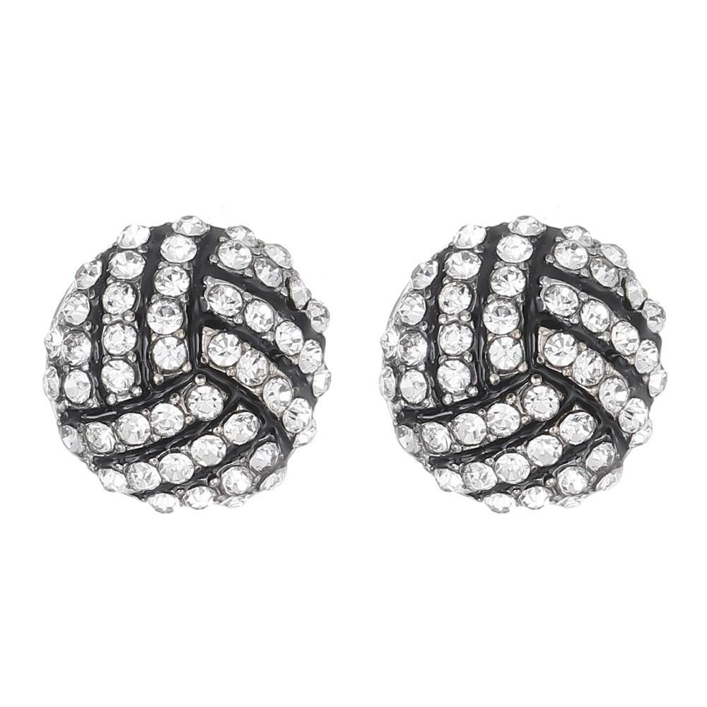 Baseball Softball Football Ear Studs Rhinestone Ear Jewelry Athletes Sports Fans Volleyball